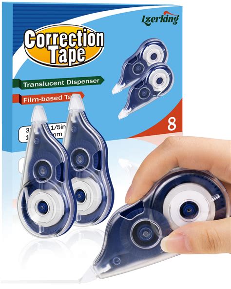 Lzerking Correction Tape Pack Of 8 Cover The With White Tape