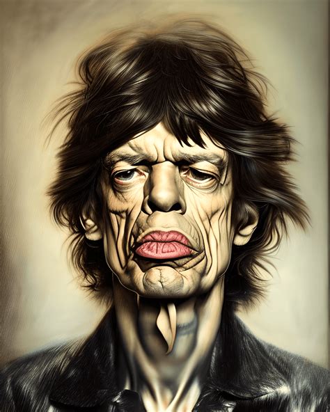 30 Year Old Mick Jagger Portrait · Creative Fabrica