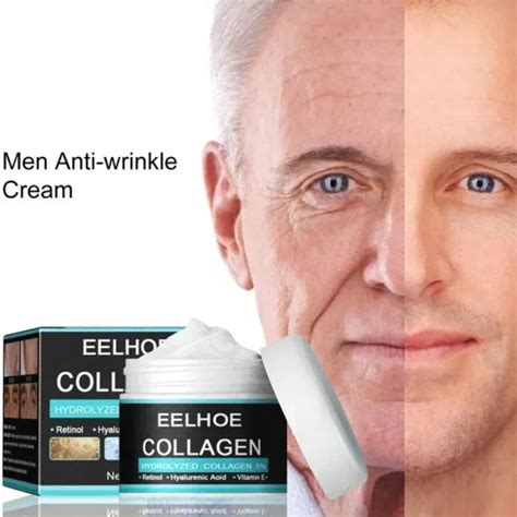 Collagen Anti Wrinkle Creams For Men Hyaluronic Acid Vitamin E Cream Beauty Fade Fine Lines