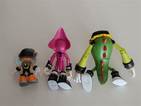 3 Rare Jazwares Sonic The Hedgehog Team Chaotix 3 Figures Espio Vector