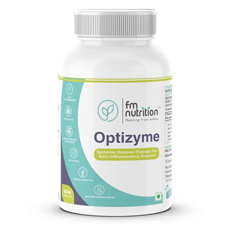 FM Nutrition Optizyme, Systemic Enzyme Therapy, 60 Veg Capsules - FM