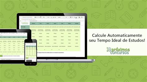 Planilha De Estudos Para Concursos Gr Tis Calcula Automaticamente