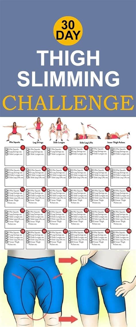 30 Day Inner Thigh Challenge Calendar