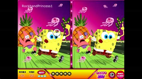 Spongebob Squarepants Online Games Spongebob Spot The Difference Game