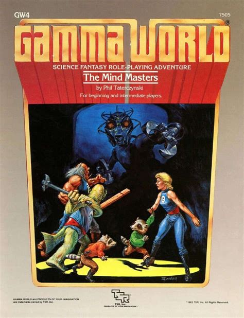 Gw4 The Mind Masters Gamma World Tsr Rpg Science Fiction Etsy