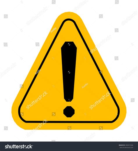 Warning Icons Yellow Triangle Exclamation Point 库存矢量图（免版税）390972346 Shutterstock