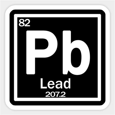 LEAD Pb chemical element - Lead - Sticker | TeePublic