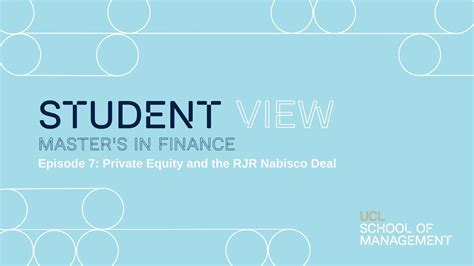 Student View Episode Private Equity And The Rjr Nabisco Deal Youtube