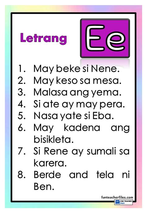 Teacher Fun Files Filipino Reading Passages Titik A E I O Nbkomputer