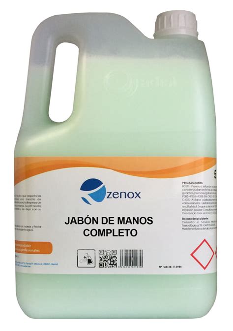 Jabón De Manos Completo Zenox 5L Adial Higiene