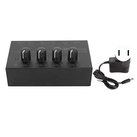 4 Channel Stereo Headphone Amplifier Ultra Low Noise Independent Volume