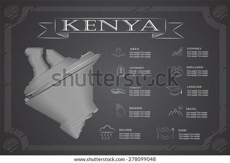 Kenya Infographics Statistical Data Sights Stock Vector Royalty Free