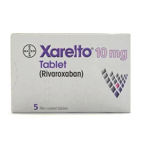 Xarelto 10mg Rivaroxaban Tablets Bayer Zydus Pharma Packaging Type