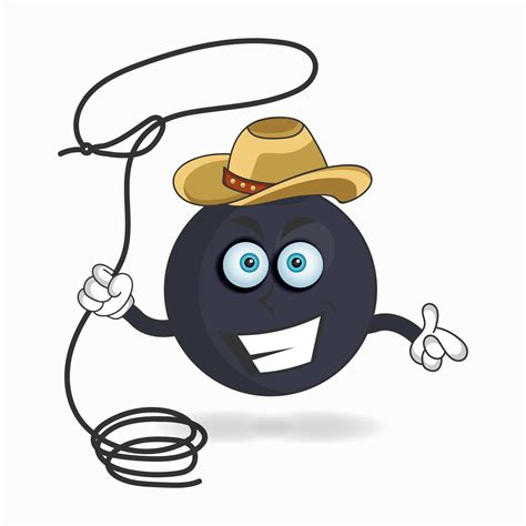 The Boom Mascot Character Becomes A Cowboy Vector Illustration 3786448