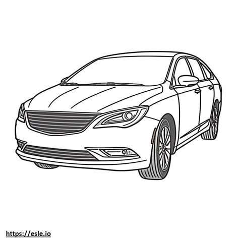 Chrysler Pacifica Hybrid 2024 Coloring Page