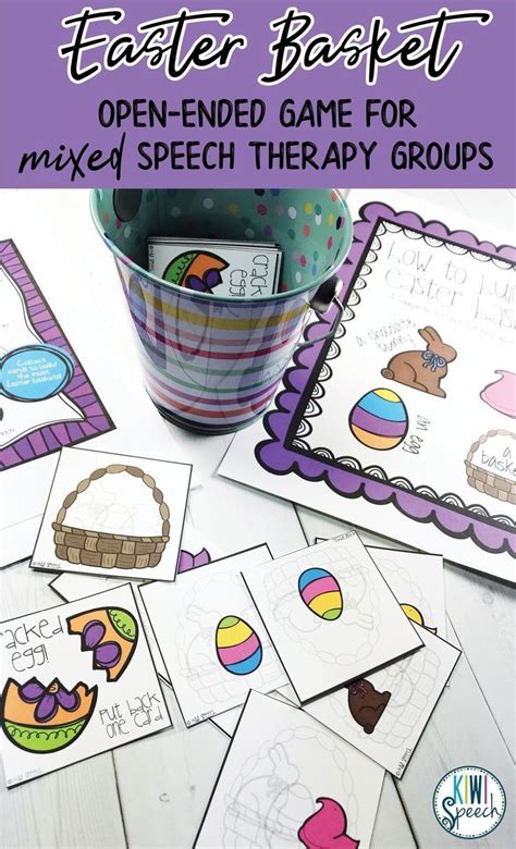 Easter Basket Open Ended Reinforcement Game For Mixed Speech Therapy