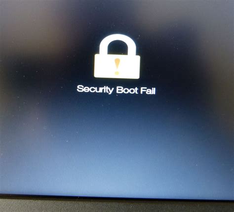 Pourquoi Security Boot Fail