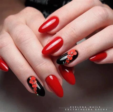 Красивый маникюр OK RU Red acrylic nails Pretty nails Gel nails