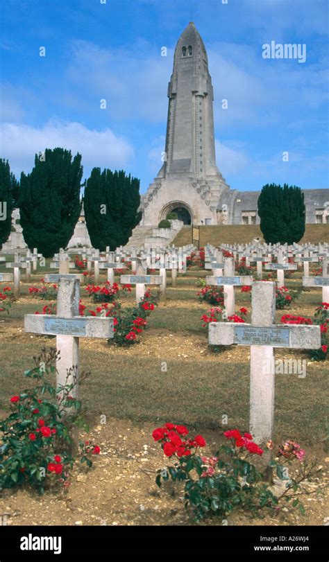 First World War Cemetery Douaumont Verdun Lorraine France Stock Photo