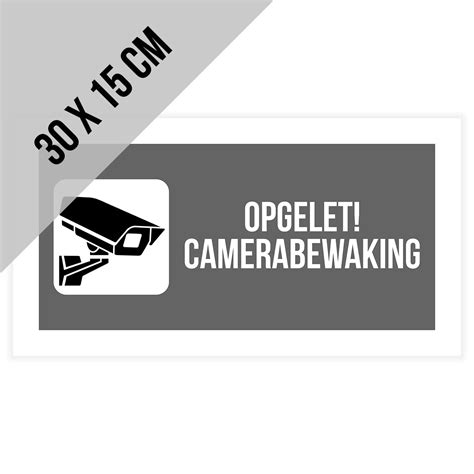 Pictogram Bord Opgelet Camerabewaking X Cm Dikte Mm