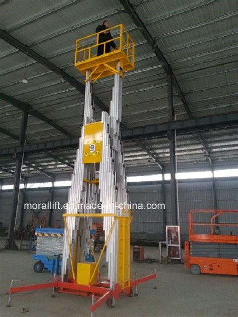 High Rise Aluminum Alloy Aerial Working Platform Lift China Aerial