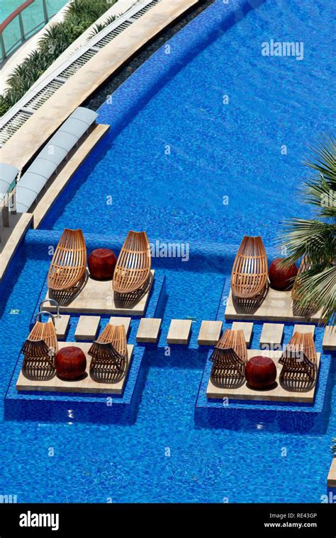 Pool area of the luxury hotel The Address, part of Downtown Dubai ...