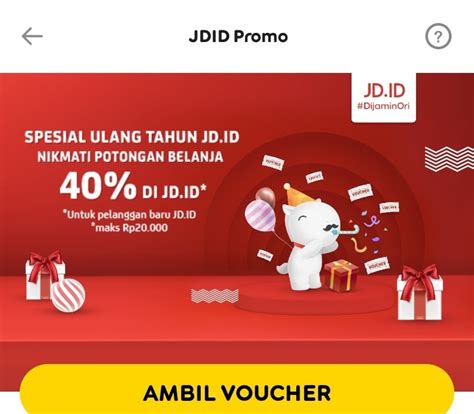 Promo Spesial Ulang Tahun JD ID Ada Potongan Belanja 40 Untuk