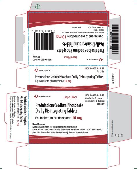 Prednisolone Sodium Phosphate ODT Prasco Laboratories FDA Package Insert