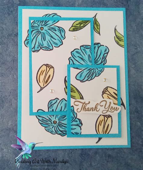 Garden Grandeur Stamp Triple Stamped Card Creating Art With Marilyncreating Art With Marilyn