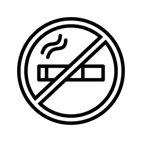 No Fumar Signo S Mbolo Vector Color Glifo Icono Vector Premium