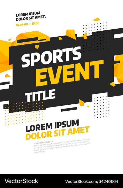 Poster Template Design Für Sportveranstaltung Vektorbild