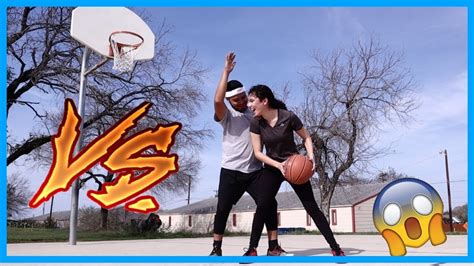 1v1 Basketball Against My Girlfriend Things Got Heated Youtube