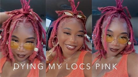 Dying My Locs Pink And Retwist Shaaleese Youtube