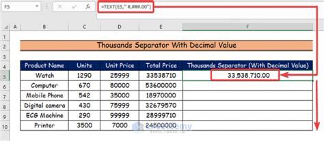 How To Add Thousand Separator In Excel Formula Exceldemy