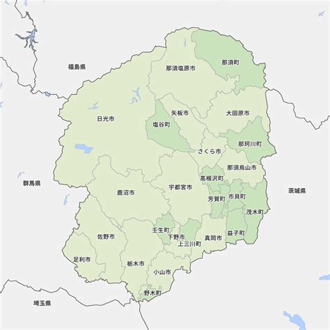 栃木県の地図 Map It マップ・イット