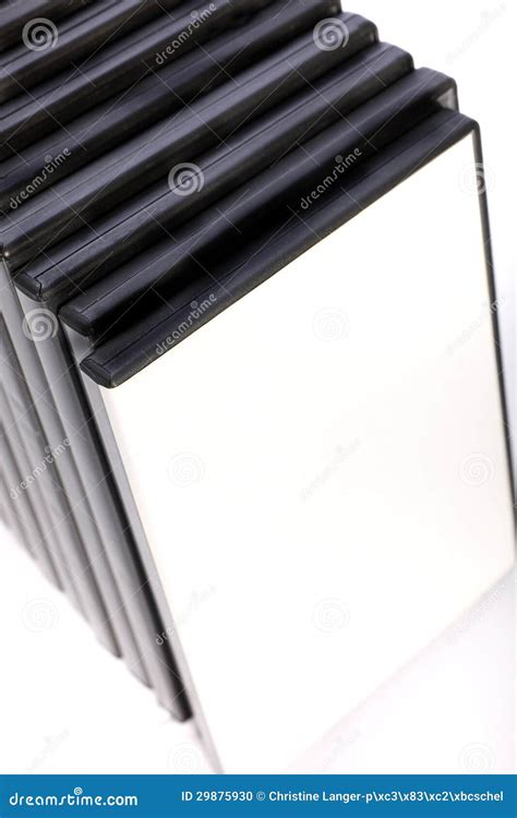 Row of DVD storage cases stock photo. Image of organized - 29875930