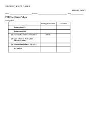 CHM 111 Properties Of Gases 2 Docx PROPERTIES OF GASES REPORT SHEET