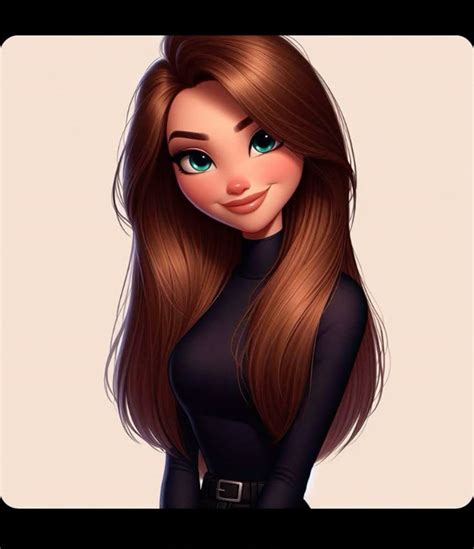 cartoon brunette girl brunette hair cartoon girl characters female