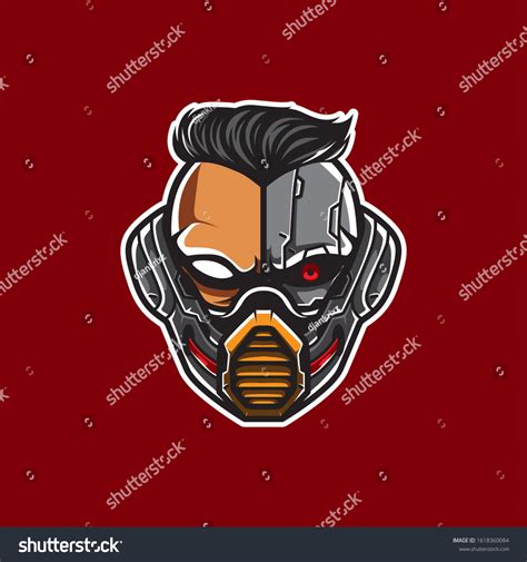 Cyberpunk Head Logo Humanoid Robot Vector Stock Vector (Royalty Free ...