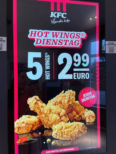 Speisekarte Von Kentucky Fried Chicken Fast Food Würselen