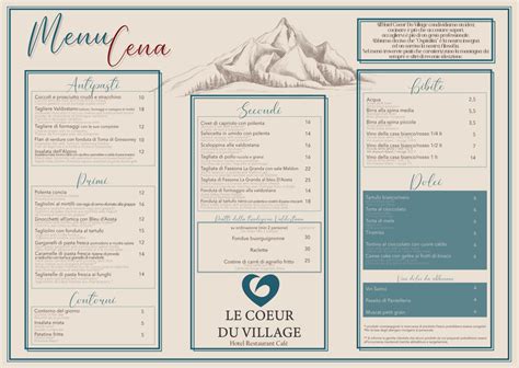 Men Completo E Carta Le Coeur Du Village A La Thuile Thefork