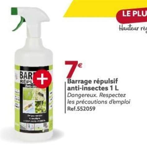 Promo Barrage Répulsif Anti Insectes 1l Chez I