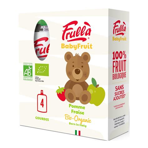 Purée Baby Pomme Fraise bio 4x100g Europ Labo