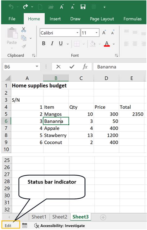 Excel Fundamentals Beginner Level → Lesson 1 4 Entering And Editing Data In Excel Data