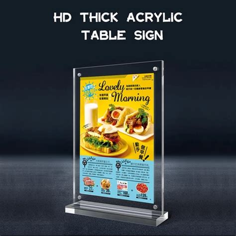 Buy A4 A5 A6 Acrylic Poster Table Restaurant Menu Holder Tabletop