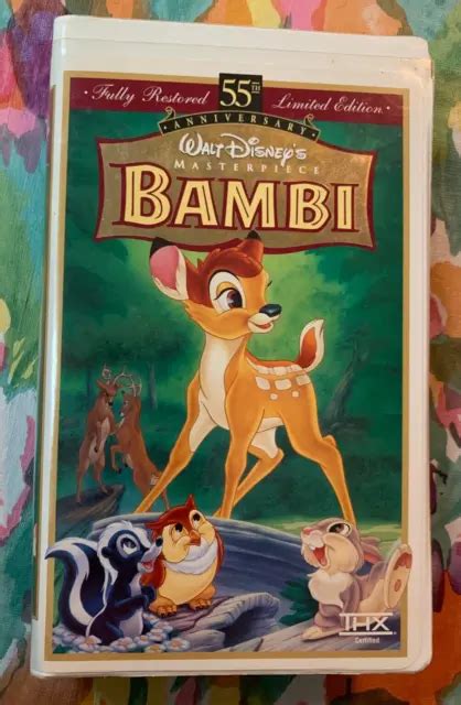 Vintage Walt Disney Th Anniversary Limited Edition Bambi Vhs Video