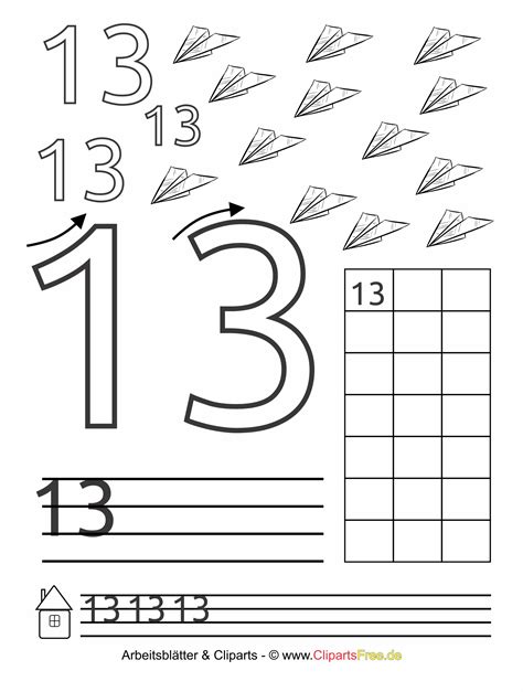 13 Print Numbers Din A4