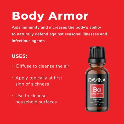 Body Armor Immunity Essential Oil Blend Davina Wellness