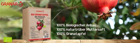 Granar 5 Liter Bio Granatapfel Direktsaft Muttersaft 100