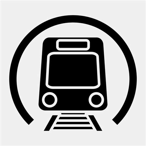 Metro Icono Elementos De Transporte Iconos En Estilo Glifo Bueno